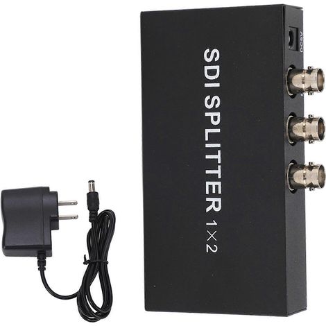 Distributeur SDI 1x2 (1 entrée, 2 sorties), répéteur/extenseur (100-240V) (1/3)