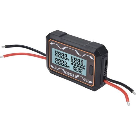 Medidor de potencia digital TuseRxln, medidor de potencia de CC, ajuste de retroiluminación, pantalla grande, interruptor para bricolaje.