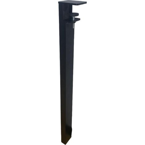 Mottez – Pied de meuble étau rectangulaire pour table basse – Hauteur 42 cm – Tube acier rectangulaire 60x30mm – Finition époxy noir (1/2)