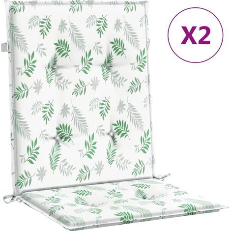 Back Cushions 2 pcs Oxford Fabric White and Green vidaXL