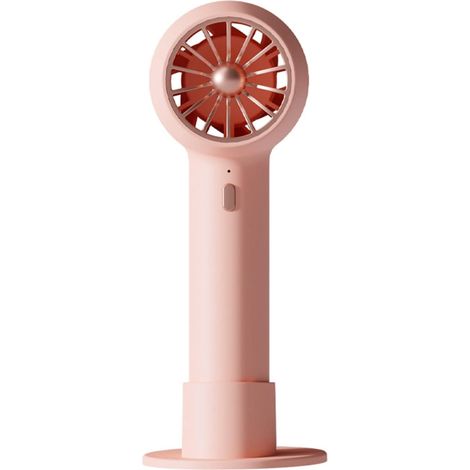 Mini ventilateur de poche USB rechargeable 2000mAh, portable silencieux, rose, petit brise-vent compact pour voyage et usage quotidien, sans fil. (1/5)
