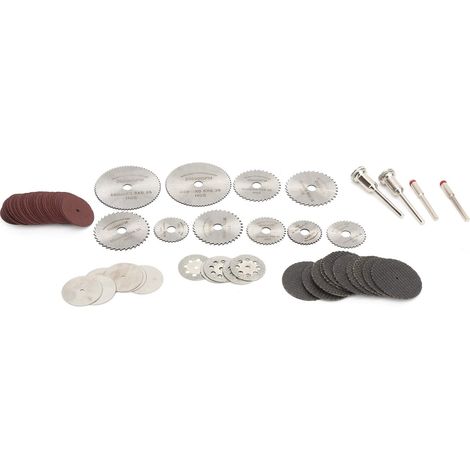 65-teiliges Set mit Trennscheiben, Kreissägeblatt, Rotationswerkzeug und Trennscheibe (1/5)