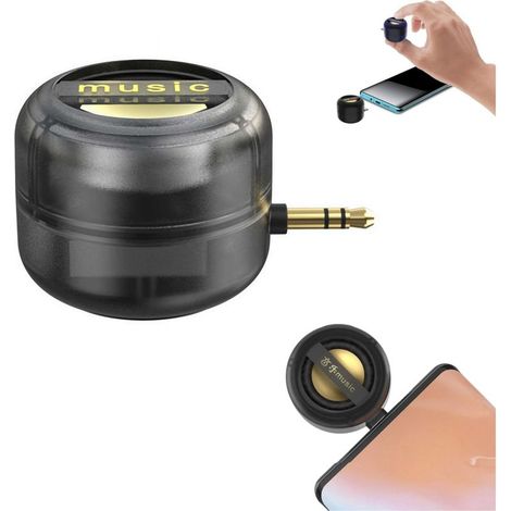 Amplificateur de son portable 5X, Plug & Play pour musique et appels, mini-haut-parleur avec jack 3,5 mm.