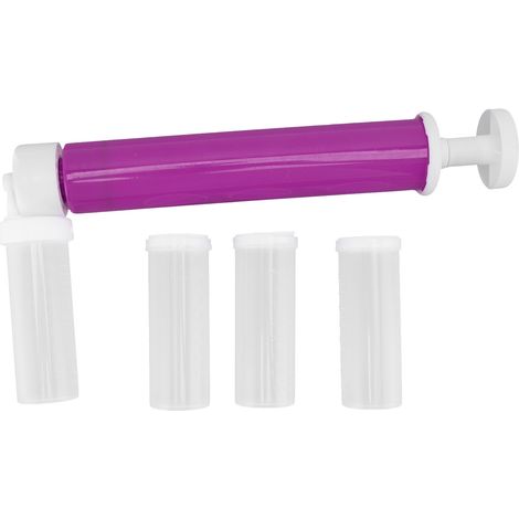 Pistolet à Air pour Gâteaux DIY avec Réservoir Transparent - Pulvérisateur Anti-Fuite Multicolore pour Décorations en Pâtisserie Violet