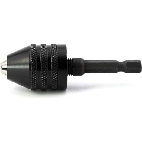 0,6-8mm Serrage tournevis mandrin clé percussion mandrin perceuse déverrouillage Adaptateur de foret 1/4" arbre hexagonal