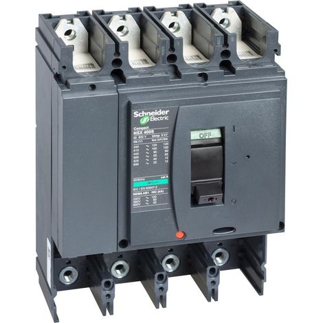 Interruttore compact nsx400n - 400 a - 4 poli - s/sganciatore schneider