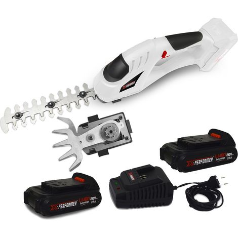 Jardín cizalla portátil - Escultor setos 2 EN 1 - 20V - Xperformer XPCSTH20LI - 2 baterías y cargador incluido 2Ah (1/4)