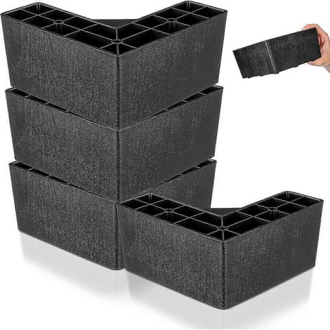 4 pieds de meubles en plastique - Pieds de canapé en forme de L, pieds de rechange pour lit (1/5)