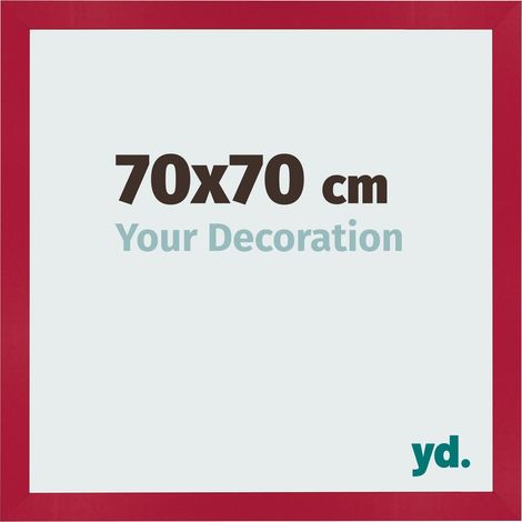yd. - Cadre photo 70x70 - Rouge - MDF - Bologna (1/5)