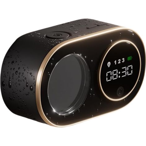 Distributeur De Savon Automatique - Écran Led Haute Définition Et Horloge Numérique - Montage Murale Sans Perçage - Batterie Rechargeable 3000 Maha - Étanche Ip5 - 320 Ml - Blanc (1/5)
