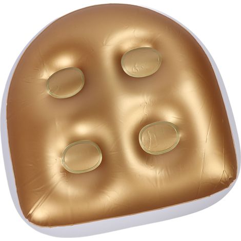 Coussin gonflable pour spa, bain à remous, jacuzzi, imperméable, oreiller de dossier pour baignoire, spa et piscine, couleur or (1/5)