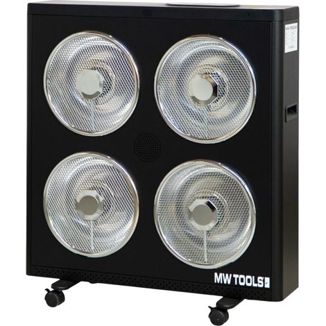 Chauffage d'atelier électrique infrarouge 3 kW - Jusqu'à 60 m³ - Thermostat - Télécommande MW Tools IRK30