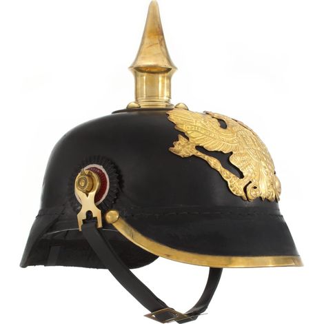 Teenpull – Preußische Pickelhaube Antik Replik für LARP Schwarz Stahl (1/5)
