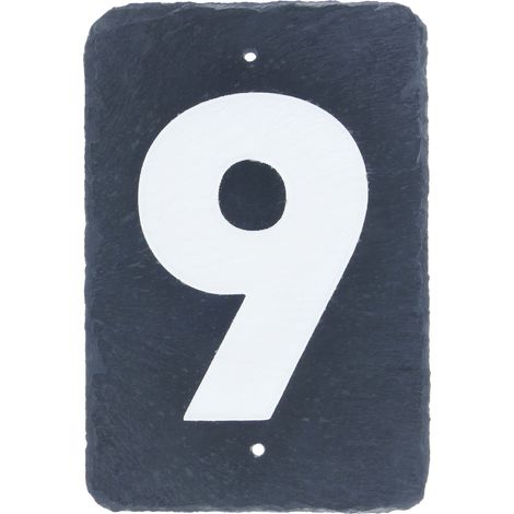 PrimeMatik - Numéro 9 en ardoise 180x120mm marquage (1/5)