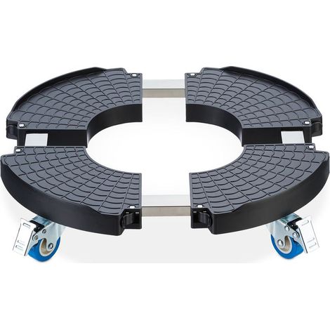 Support plantes, extensible, diamètre 40 - 57,5 cm, plastique, max. 200 kg, intérieur & extérieur, gris foncé (1/5)