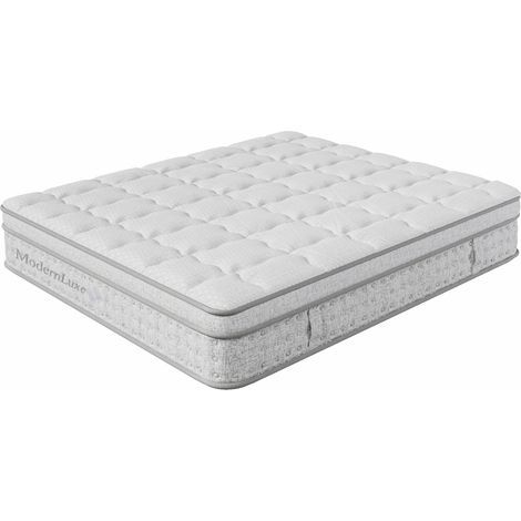 Matelas hybride 7 zones ressorts ensachés 140x190 cm H3, 25 cm de hauteur, avec mousse froide respirante (1/5)