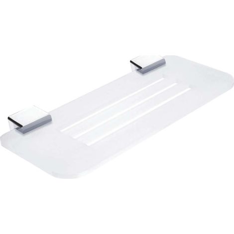 Nimco Kibo - Balda con orificios fresados, longitud 30 cm, plexiglás mate/cromo Ki X330-26 (1/2)