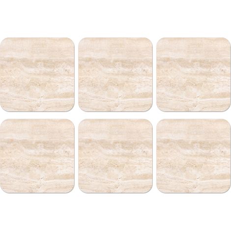 SOTTOBICCHIERI Set di 6Marmo - Pietre - Sabbia - Texture 10x10 cm (1/5)