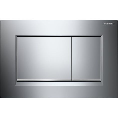 Gilt für Geberit Sigma20 (ehemals Sigma30) eckige Betätigungsplatte für Zweimengenspülung: Chrom glänzend, Chrom matt (115.883.KH.1)