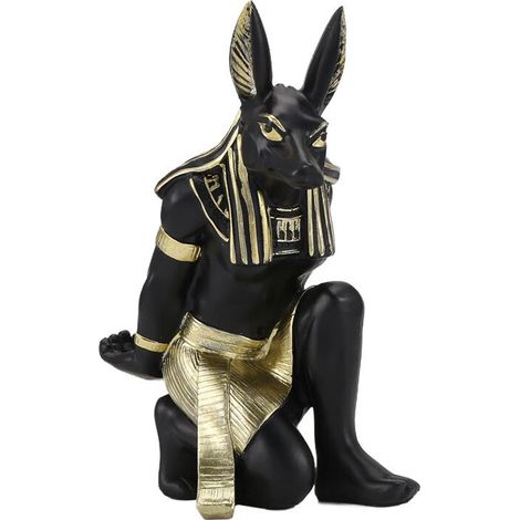 Figuras de resina del dios Anubis, botellero, miniaturas de perros egipcios modernos, estatuas de animales, escultura para decoración de interiores, hogar y oficina.