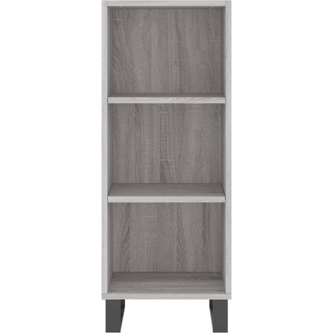 Credenza buffet cassettiera mobile contenitore organizer cucina soggiorno salonsonoma 34,5 x 32,5 x 90 cm pannelli compositi grigio 020036298