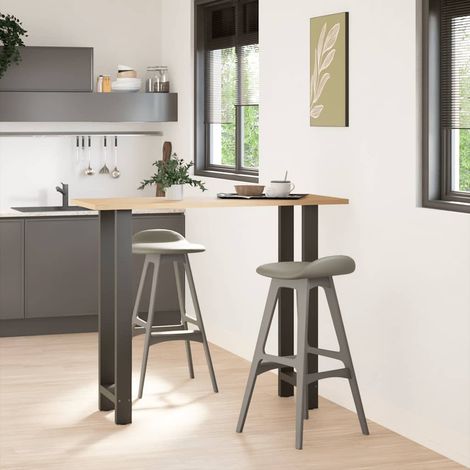 Pied de meuble,Pieds de table de bar Anthracite 2 pièces 40 x (110-111) cm Acier CFW77196 (1/5)