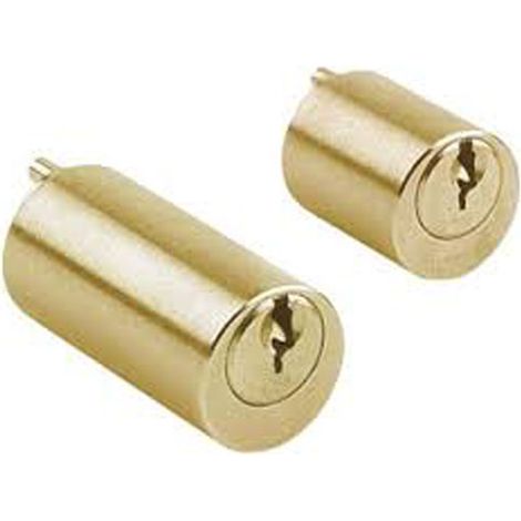 JPM – Cylindre de serrure 45 mm – 3 clés paracentriques dorées – Laiton poli pour serrure double entrée VEGA – Protection contre le crochetage (1/3)