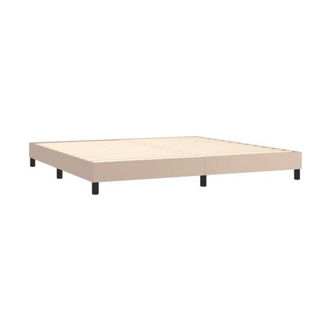 Sommier Snowco, matelas LED Cappuccino 200 × 200 cm, éclairage led d’ambiance, pour chambre, décor moderne, facile à assembler (1/5)