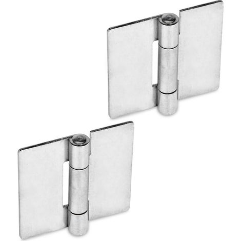 Ganter Normelemente Cerniere in lamiera in acciaio inox - GN 136-NI-60-60-A Acciaio inossidabile Penna in acciaio inox 2 pezzi (1/4)