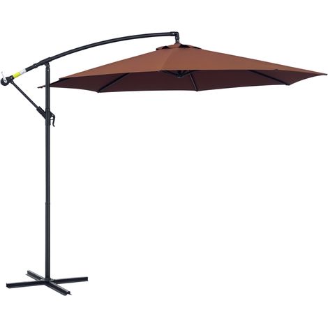 Φ3m Hängender Sonnenschirm - Kaffee