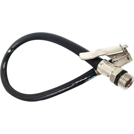 Tuyau Gonfleur Pneu Compatible Valve Auto (Schrader), Flexible de Gonflage, Tuyau Gonflage Pneu Voiture, Embout Gonfleur, Tuyau d’Extension Pneu avec Tuyau Flexible Caoutchouc pour Vélo (1/4)