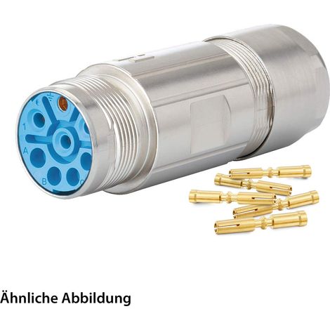 HUMMEL SET inkl. Kontakte M23 Leistung Kupplungssteckverbinder, Crimpeinsatz gerade Polzahl 3+5+PE, Buchse Klemmbereich 11,0mm - 17,0mm - 1 Stück