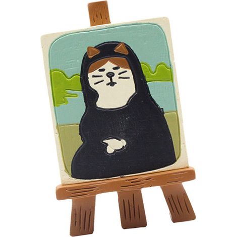 Décoration d'étagère mignonne et raffinée sur le thème des chats, fabriquée en résine synthétique écologique, modèle 6. (1/5)