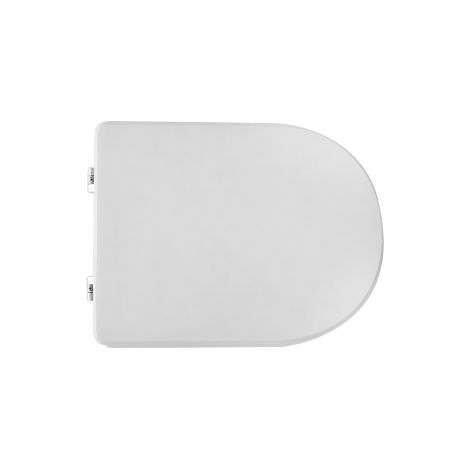 Abattant WC pour vase Cielo Celia 43,5-46x35,5 cm avec charnie'res re'glables en fonte de bois blanc