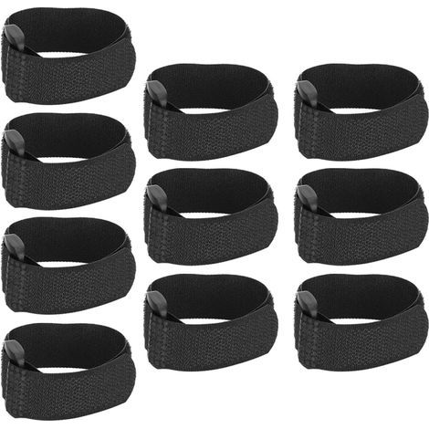 Pack of 10 anti-hook, noise-reducing pet collars – black upgrade style (1/5)