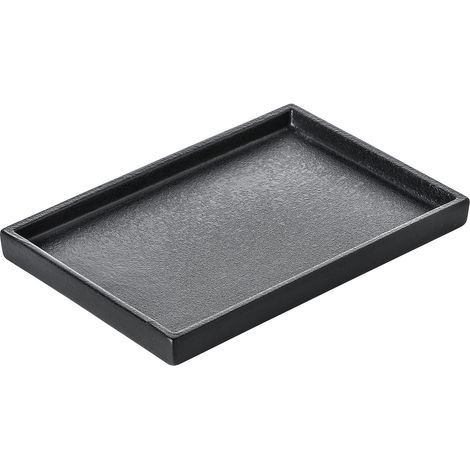 Plateau de Maquillage en céramique Noir pour Accessoires de Salle de Bain pour évier de Cuisine et Plateau décoratif pour la Maison, Petit Plateau d'évier de Salle de Bain pour comptoir (1/5)