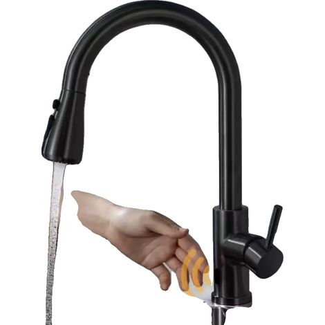 Robinet de cuisine, fonctionnement sans contact, bec rétractable, hwx, G1/2 (1/2)