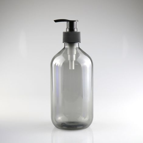 Dispenser di sapone da 500 ml, 2 pezzi, flaconi vuoti ricaricabili con pompa, flaconi di plastica vuoti per sapone, shampoo, lozione, gel doccia - Grigio