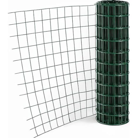stockcloture Grillage soudé en Rouleau H1m00 x L25m Vert Fil 2,05mm Maille 100x100 mm Vert (1/4)