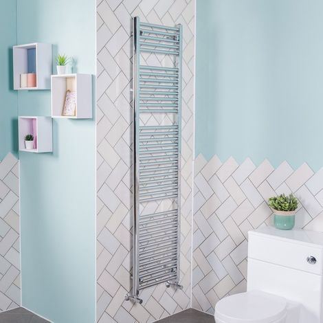 1800x450 Straight Central Heating Towel Rail Bathroom Heated Rad Radiator Chrome