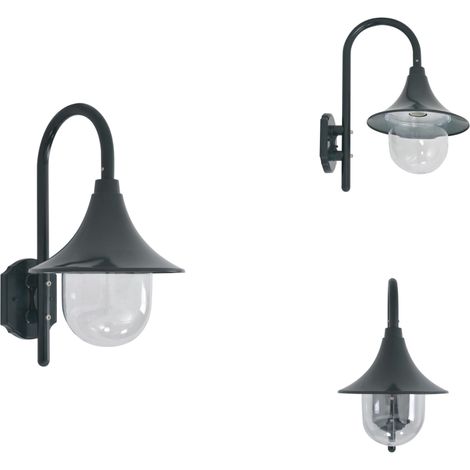 44213 applique jardin E27 42 cm aluminium Vert Foncé - Applique Murale Extérieure - Éclairage Jardin - Luminaire Extérieur - Lampadaire Extérieur - Lumière LED Extérieur (1/3)