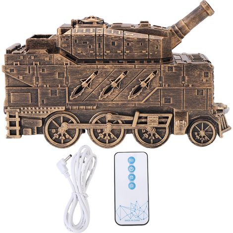 Machine aromathérapie forme réservoir 300ML moderne – Silencieux brume froide humidificateur bureau chambre salon bronze antique, parfum (1/5)
