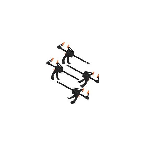 4 Pièces Serres-joints à Une Main, Pince à Barre à Cliquet, Rapide à Cliquet à Libération, Clamp Barre de Fixation pour Bois, Collier Serrage Plastique - 4 Pouces