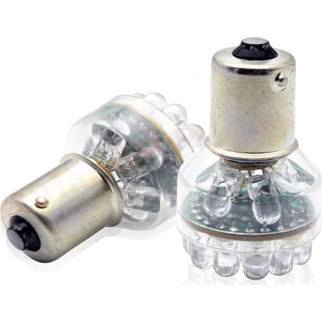 2x 1156 Ampoule LED Ambre DC 6V DIP 24 Ampoule de rechange à LED pour éclairage de recul Feu de recul Clignotant (1/5)