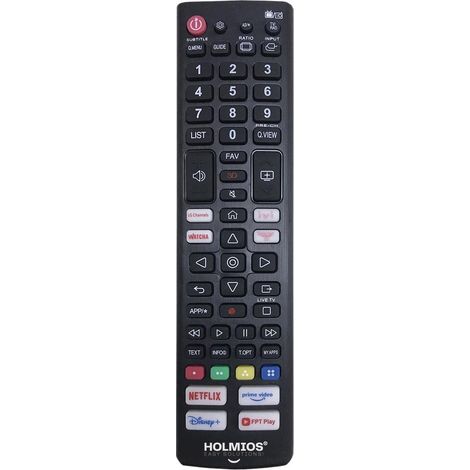 HOLMIOS Telecomando universale per LG Smart TV (2xLR03/AAA non inclusi) nero