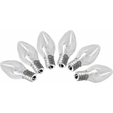 Lot de 6 Ampoules de la Lampe de Sel de l'HimalayaE12, 15 Watt pour Le décor de l'éclairage de la Chambre 220-240V