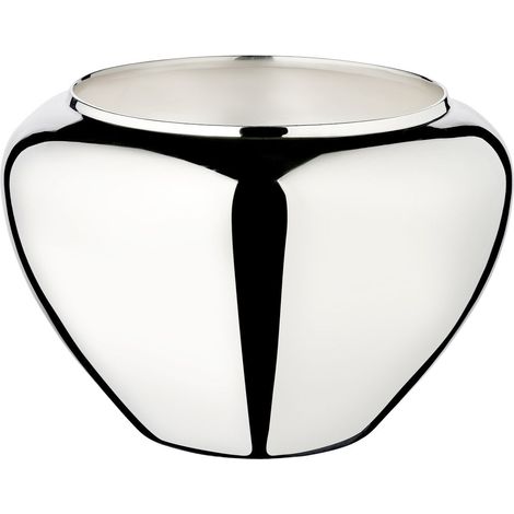 Cache-pot Rond Argenté Vase Décoratif pour Fleurs et Plantes H17 cm Ø25 cm - PANGIVO (1/5)