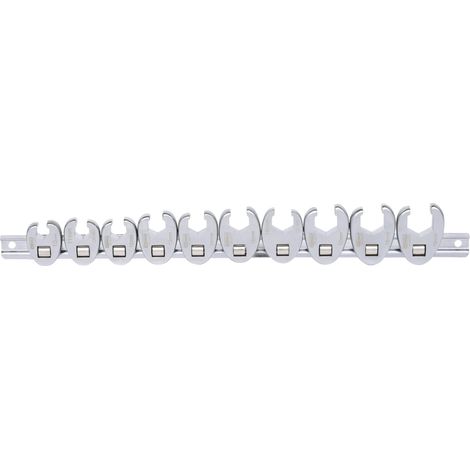 KS Tools 913.3800 Serie di Chiavi a Forchetta ad Innesto, Esagonali, 10 Pezzi, 10-19 mm, 3/8"