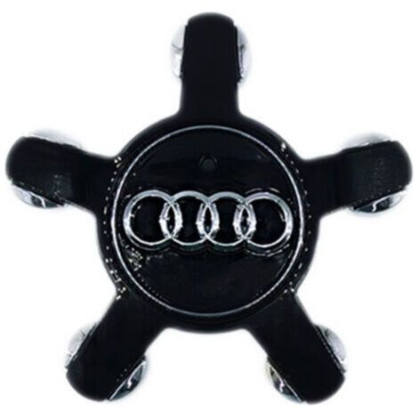 Lot de 4 cache-moyeux de roue pour Audi A3 A4L A5 A6L A8L Q3 Q5, 135 mm, noir