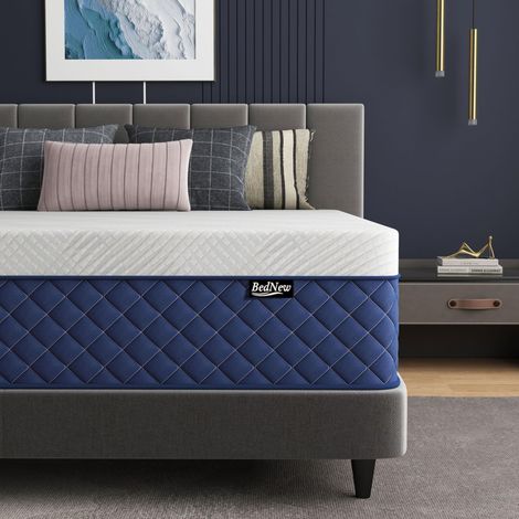 Matelas 180 x 200 cm, H4, hauteur 29 cm, matelas orthopédique à ressorts ensachés 7 zones, avec couche de mousse à mémoire de forme confortable (1/4)